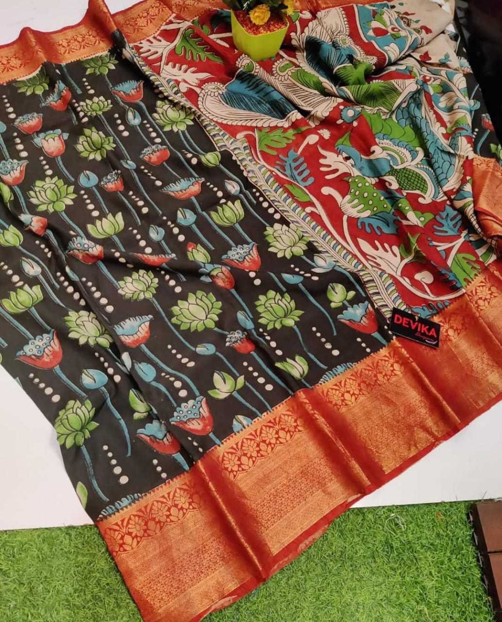 Ynf Dola Silk KESH418 MKD48 Sarees Silk Sarees Festive Collections Wholesale Dola Silk Sarees Kalamkari Sarees Lightweight Silk Sarees Manufacturer