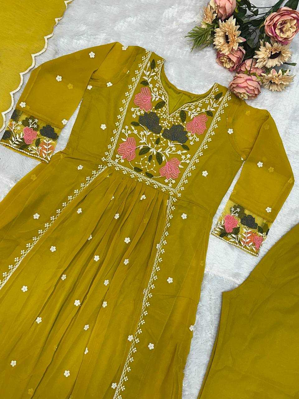 Ynf Faux Georgette KESH147 245 Suits & Dresses Wholesale Embroidery Suits Wedding Suits Designer Suits Manufacturer