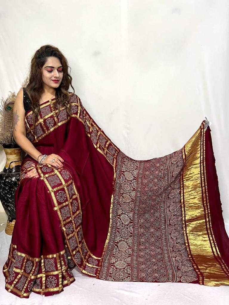 Ynf Gajji Silk KESH194 GAJJI Silk Sarees Diwali Collections Wedding Collections Wholesale Gajji Modal Sarees Printed Silk Saree Hand Block Printed Silk Saree Manufacturer