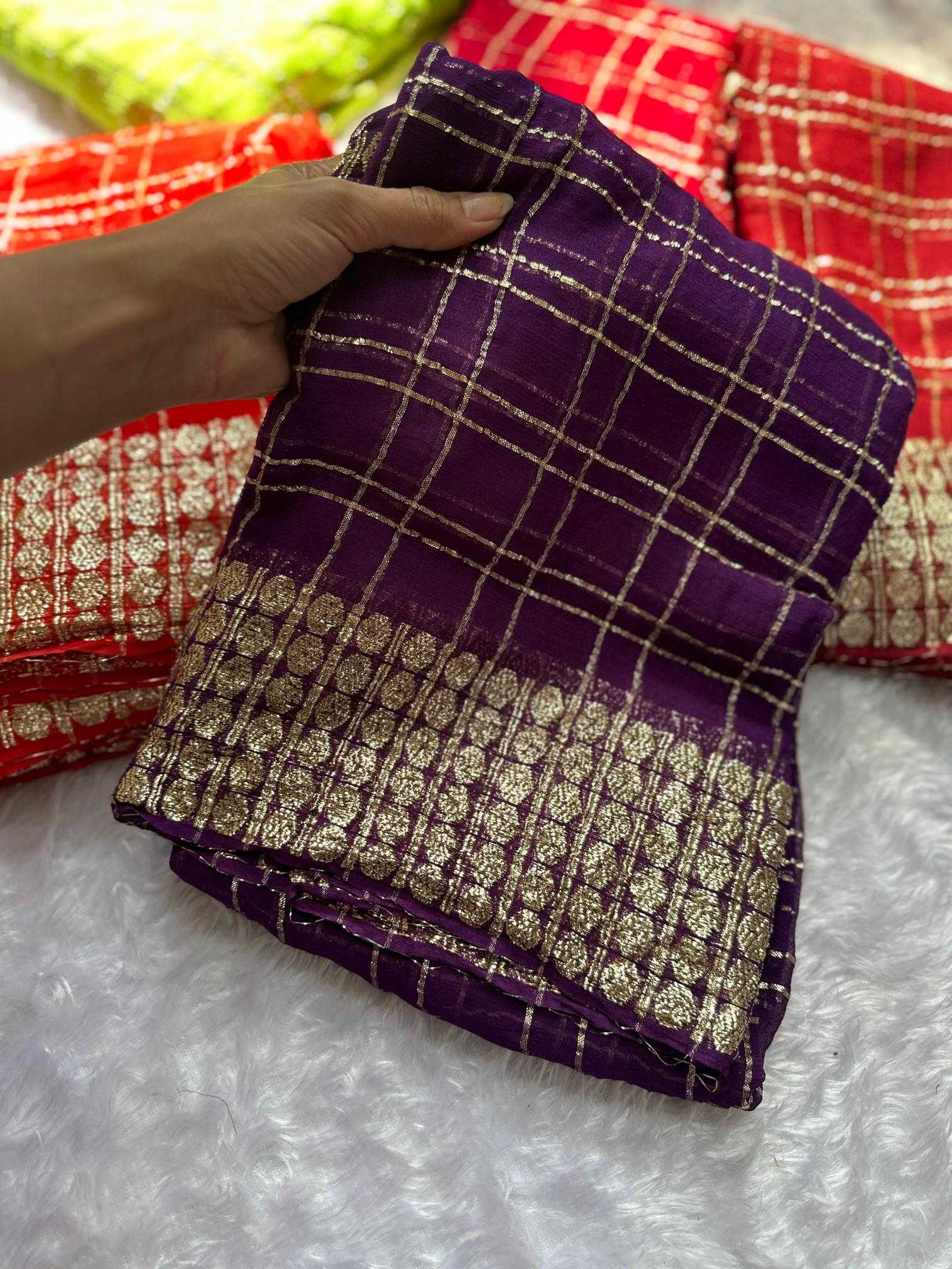 Ynf Georgette RIN104 APE66 Sarees Durga Pooja Sarees Festive Collections Wholesale Designer Sarees Georgette Sarees Zari Border Sarees Manufacturer