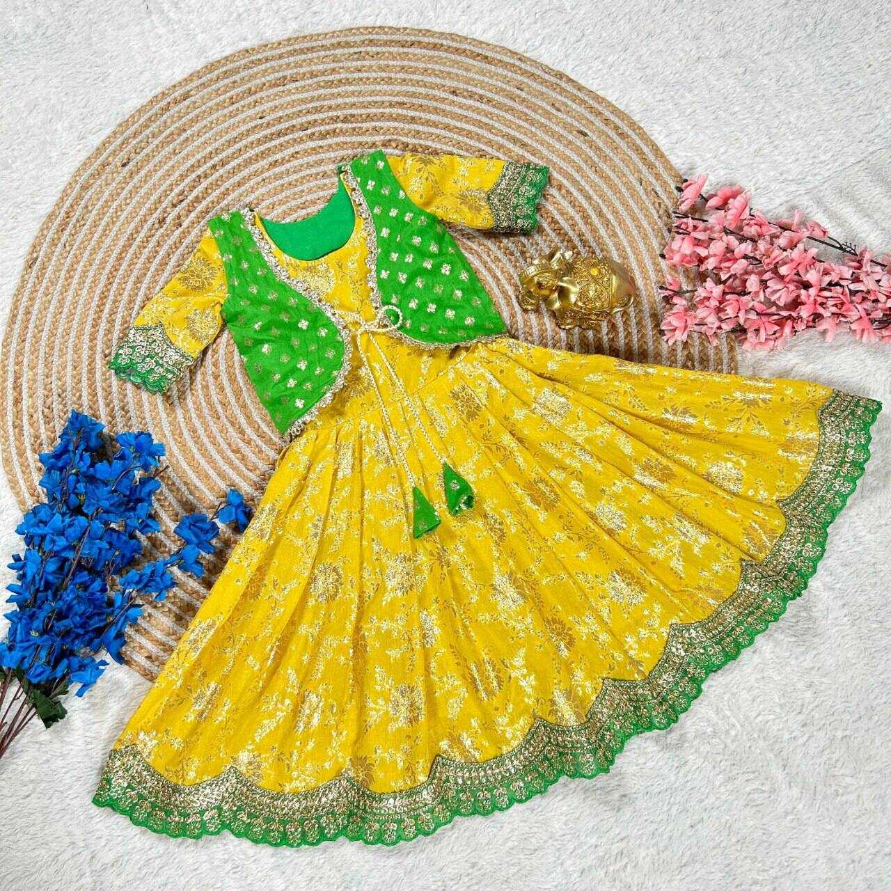 Ynf Heavy Silk KESH109 RRK115 Kids Wear Wholesale Kids Lehenga Embroidered Frock Kids Ghagra Choli Manufacturer