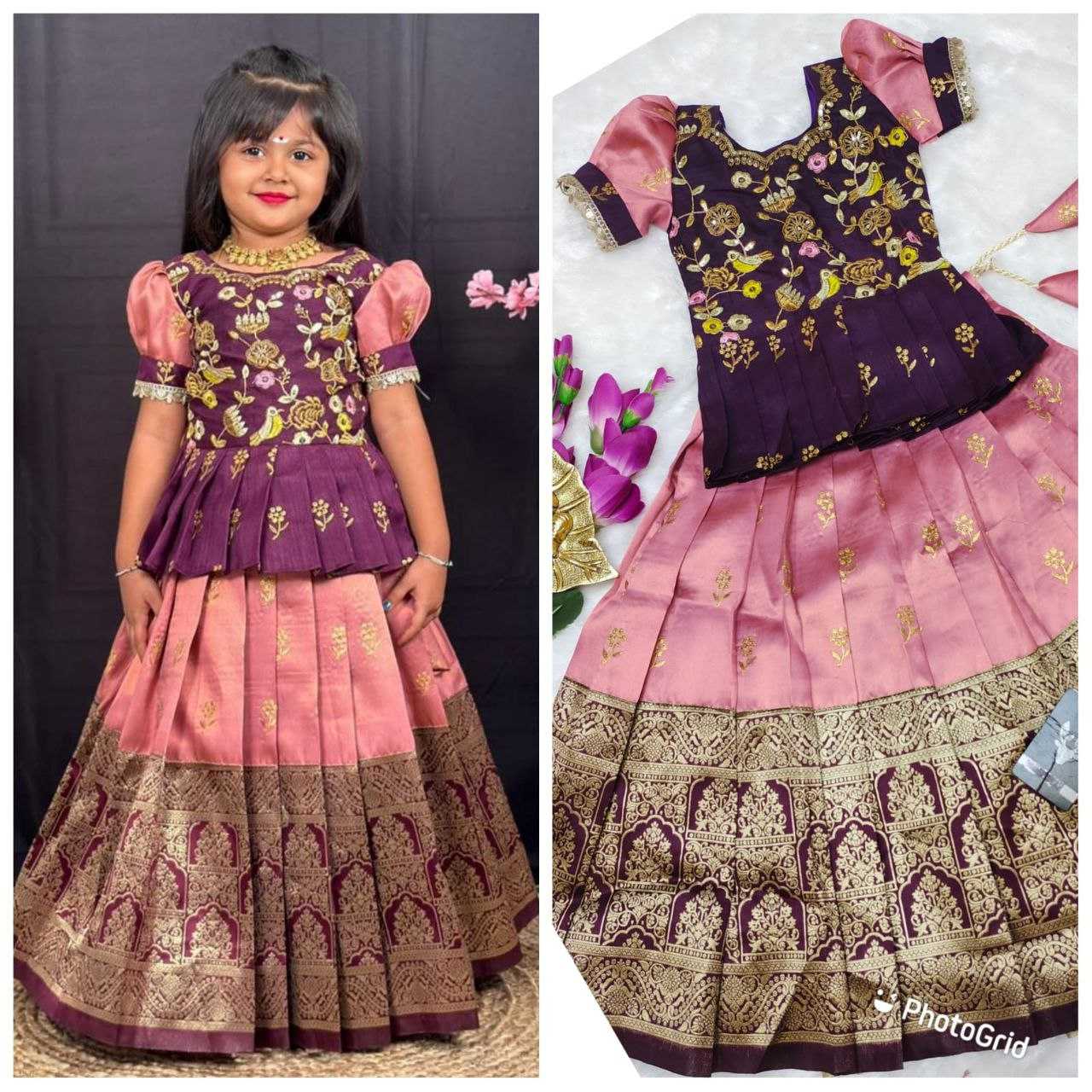 Ynf Heavy Silk RIN161 RPVR02 Kids Wear Wholesale Kids Lehenga Kids Lehenga Choli Baby Girl Lehenga Manufacturer