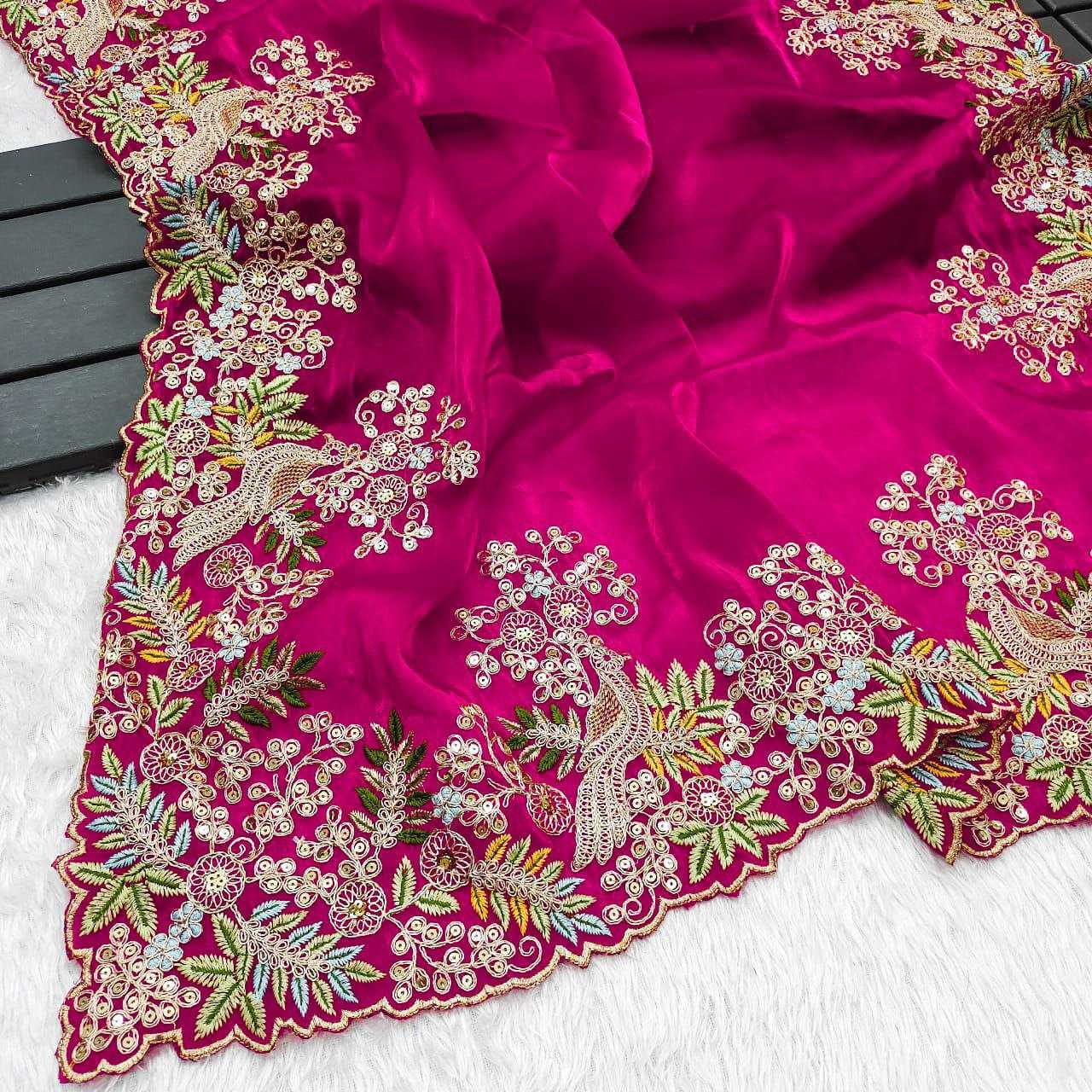 Ynf Jimmy Choo KESH241 568 Sarees Wholesale Designer Sarees Jimmy Choo Sarees Embroidered Sarees Manufacturer