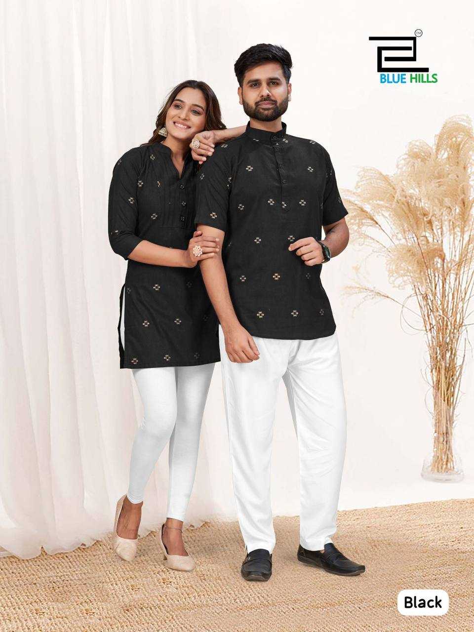 Ynf Khadi Cotton RIN125 Trendy couple Kurti Mens Wear Couple Wear Wholesale Men Cotton Kurta Couple Matching Ethnic Outfits Matching Festive Outfits for Couples Manufacturer