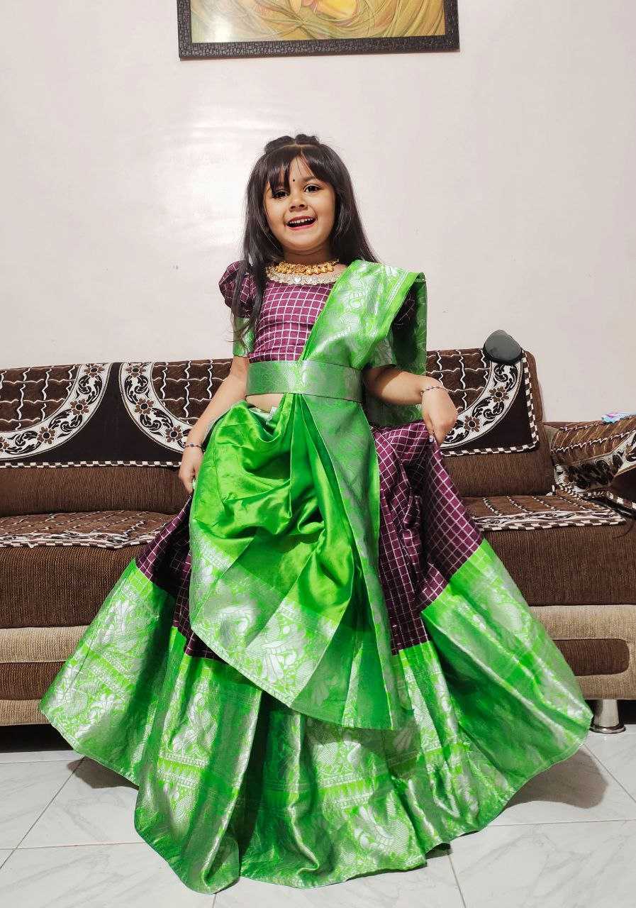 Ynf Lichi Silk RIN161 RPVR02 Kids Wear Wedding Collections Festive Collections Wholesale Kids Lehenga Kids Lehenga Choli Baby Girl Lehenga Manufacturer