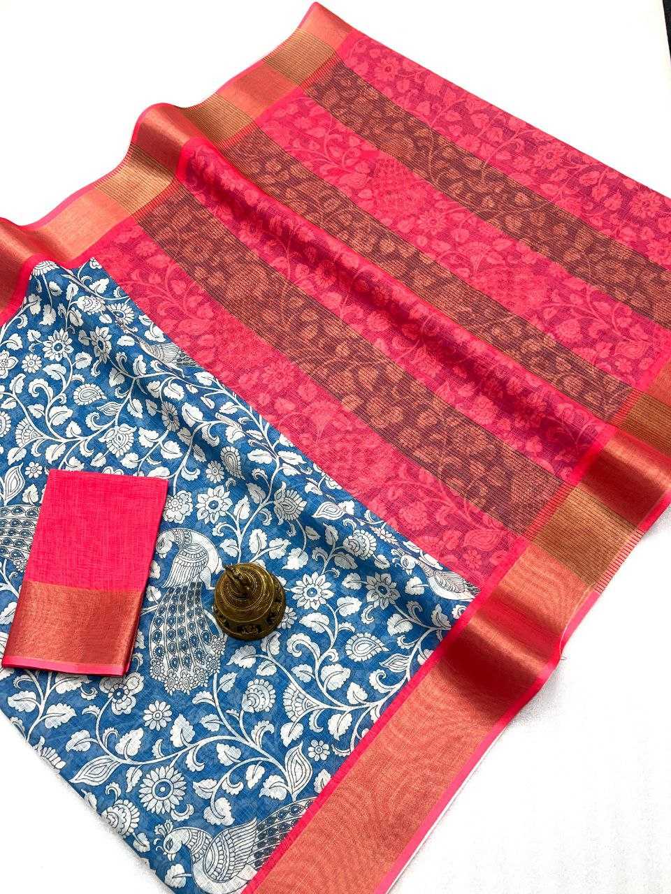 Ynf Linen KESH223 533 Sarees Wholesale Fancy Sarees Printed Sarees Linen Sarees Manufacturer