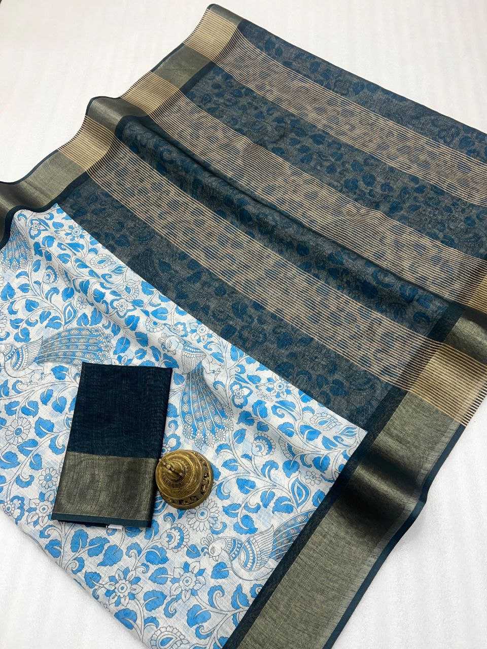 Ynf Linen KESH223 533 Sarees Wholesale Fancy Sarees Printed Sarees Linen Sarees Manufacturer