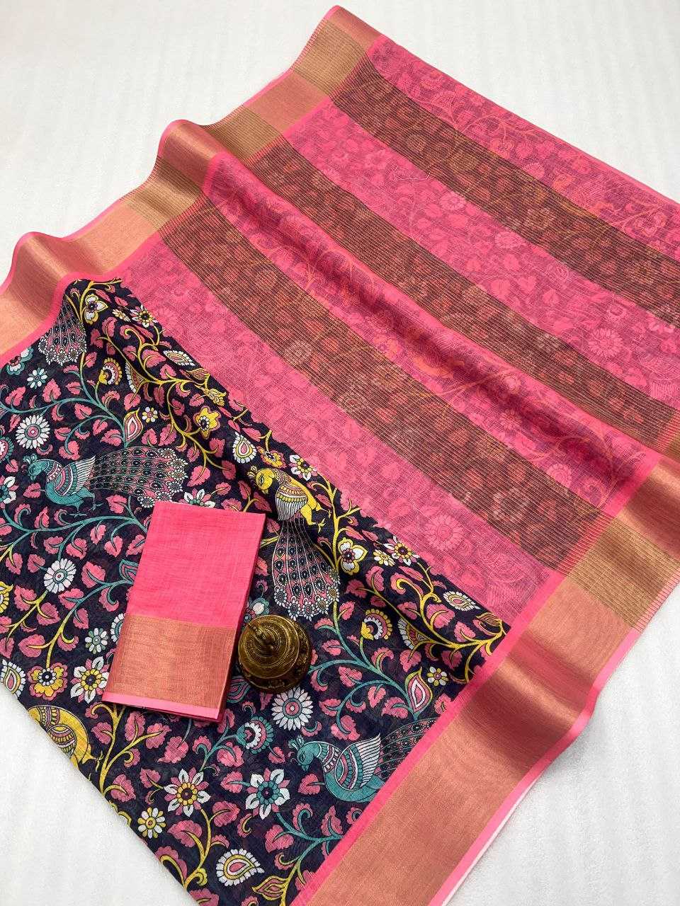 Ynf Linen KESH223 533 Sarees Wholesale Fancy Sarees Printed Sarees Linen Sarees Manufacturer