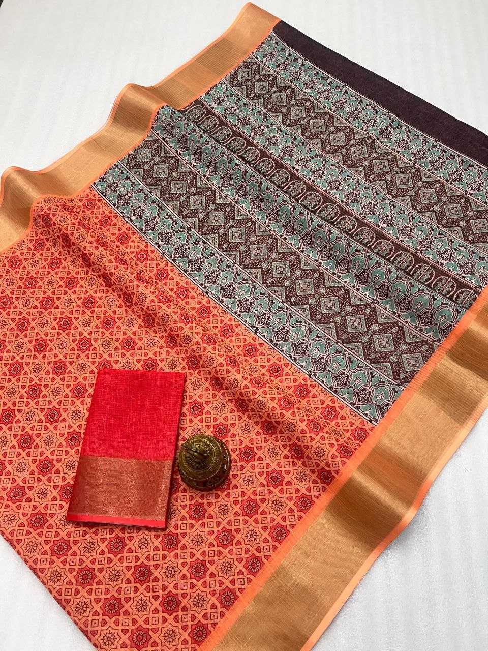 Ynf Linen KESH223 533 Sarees Wholesale Fancy Sarees Printed Sarees Linen Sarees Manufacturer