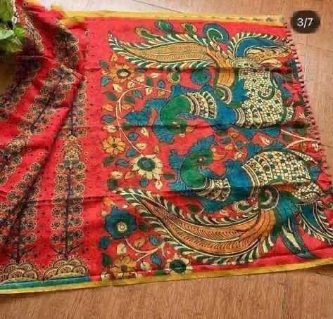 Ynf Linen RIN101 ANT65 Sarees Wedding Collections Karwa Chauth Sarees Wholesale Printed Sarees Kalamkari Sarees Linen Sarees Manufacturer