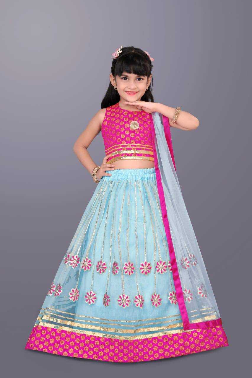 Ynf Net KESH358 SHE18 Kids Wear Diwali Collections Festive Collections Wholesale Embroidered Frock Kids Designer Frock Kids Lehenga Choli Manufacturer