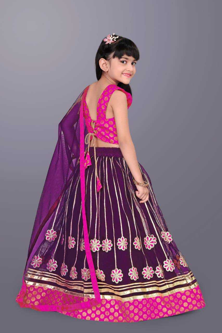 Ynf Net KESH358 SHE18 Kids Wear Diwali Collections Festive Collections Wholesale Embroidered Frock Kids Designer Frock Kids Lehenga Choli Manufacturer