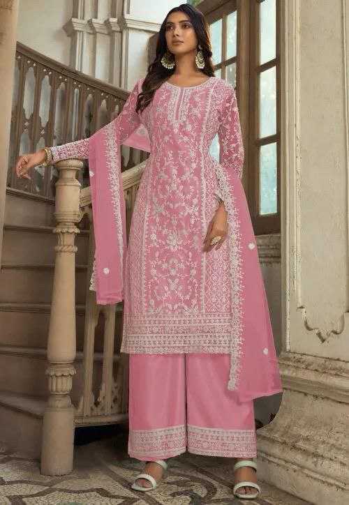 Ynf Net KESH414 1124 Suits & Dresses Wedding Collections Festive Collections Wholesale Embroidery Suits Palazzo Suit Net Suit Manufacturer