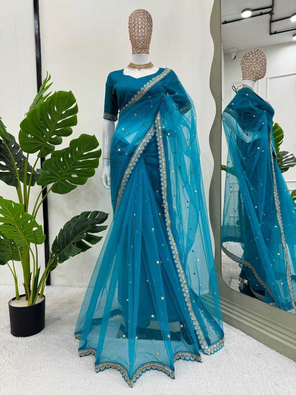 Ynf Net RIN133 8087 Sarees Wholesale Designer Sarees Sequence Sarees Net Sarees Manufacturer