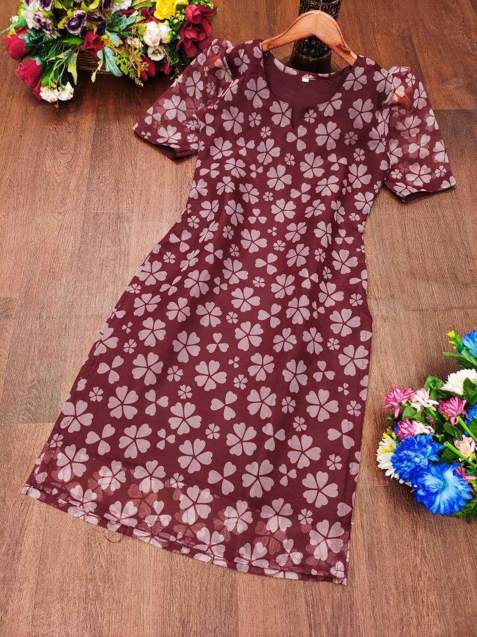 Ynf Organza KESH461 70 Kurti Wedding Collections Festive Collections Wholesale Designer Kurtis Printed Kurtis Half Sleeve Kurtis Manufacturer