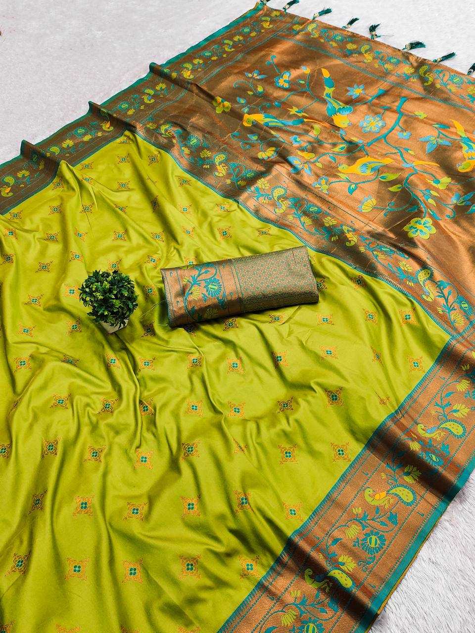 Ynf Paithani Silk RIN150 Star Paithani Silk Sarees Wholesale Paithani Sarees Heavy Silk Sarees Pure Silk Sarees Manufacturer