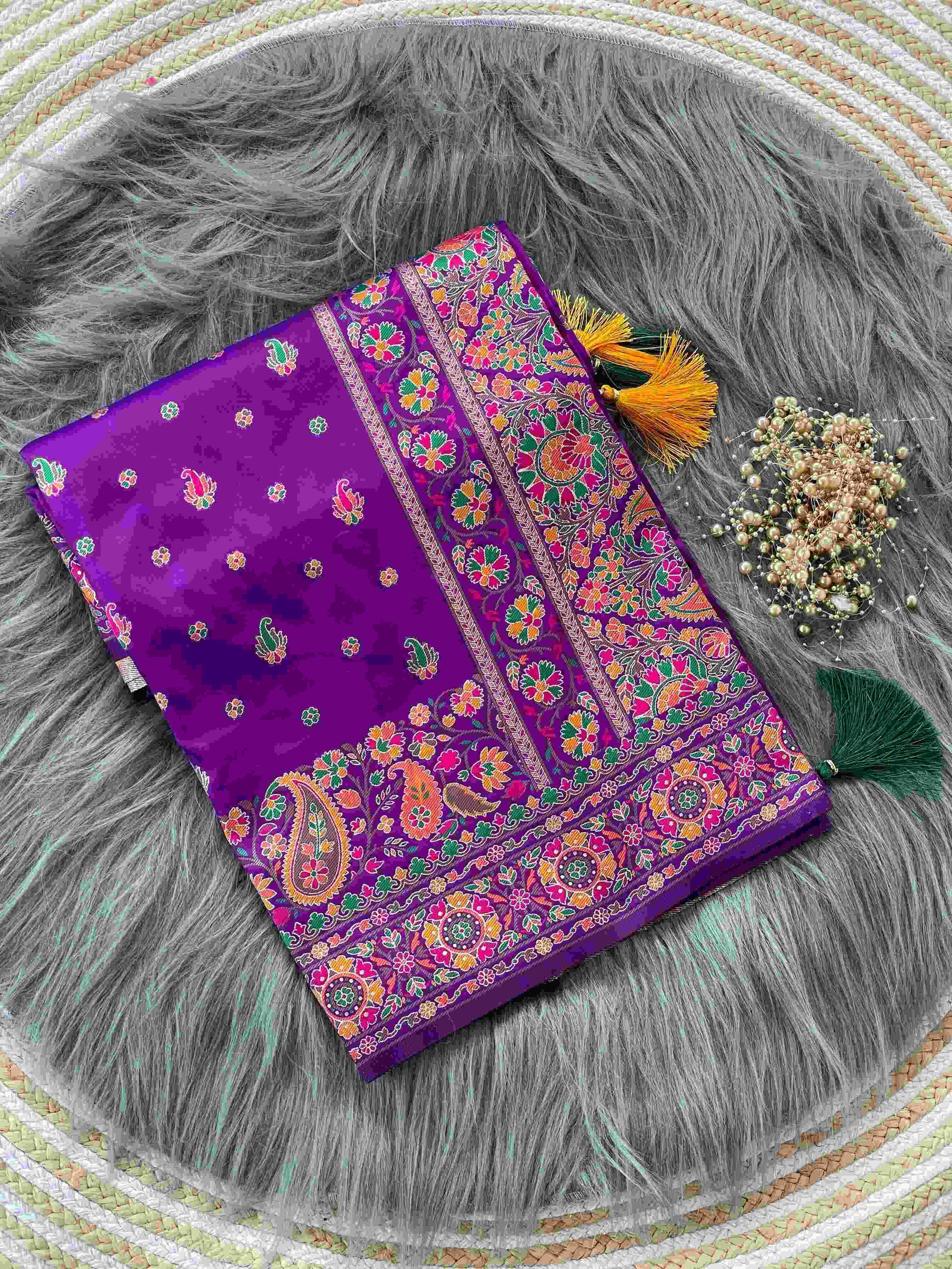 Ynf Pashmina KESH248 RVV04 Sarees Wholesale Designer Sarees Kashmiri Sarees Silk Sarees Manufacturer