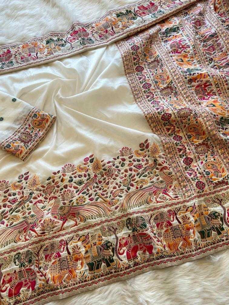 Ynf Pashmina RIN101 ANT58 Silk Sarees Rakhi Collections Durga Pooja Sarees Wholesale Soft Silk Sarees Fancy Silk Sarees Zari Border Silk Sarees Manufacturer