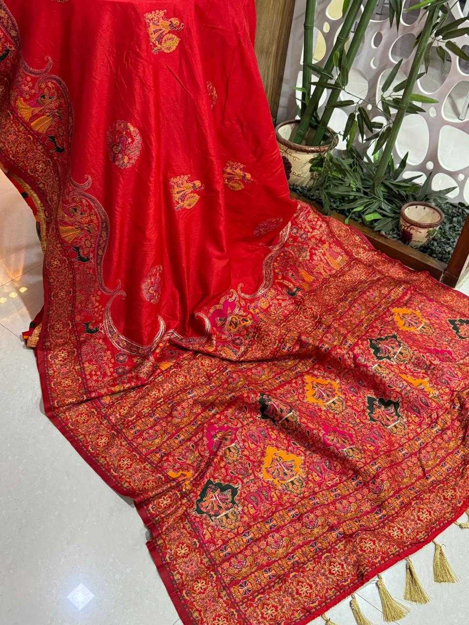 Ynf Pashmina RIN101 ANT68 Silk Sarees Durga Pooja Sarees Festive Collections Wholesale Heavy Silk Sarees Soft Silk Sarees Zari Border Silk Sarees Manufacturer