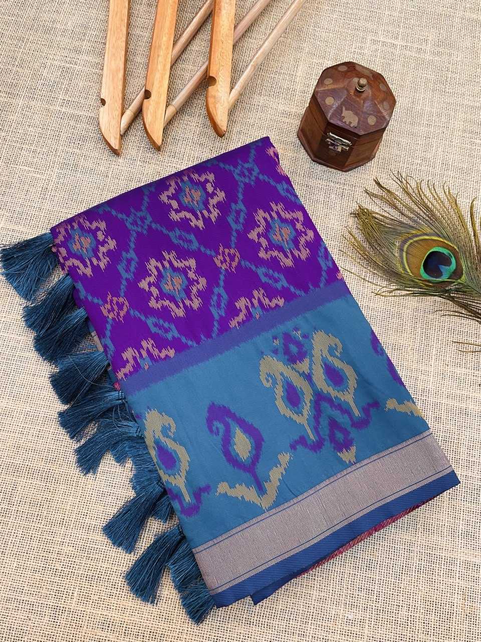 Ynf Premium Silk RIN116 SATRANGI PATOLA Silk Sarees Wholesale Brocade Sarees Patola Sarees Ikkat Silk Sarees Manufacturer