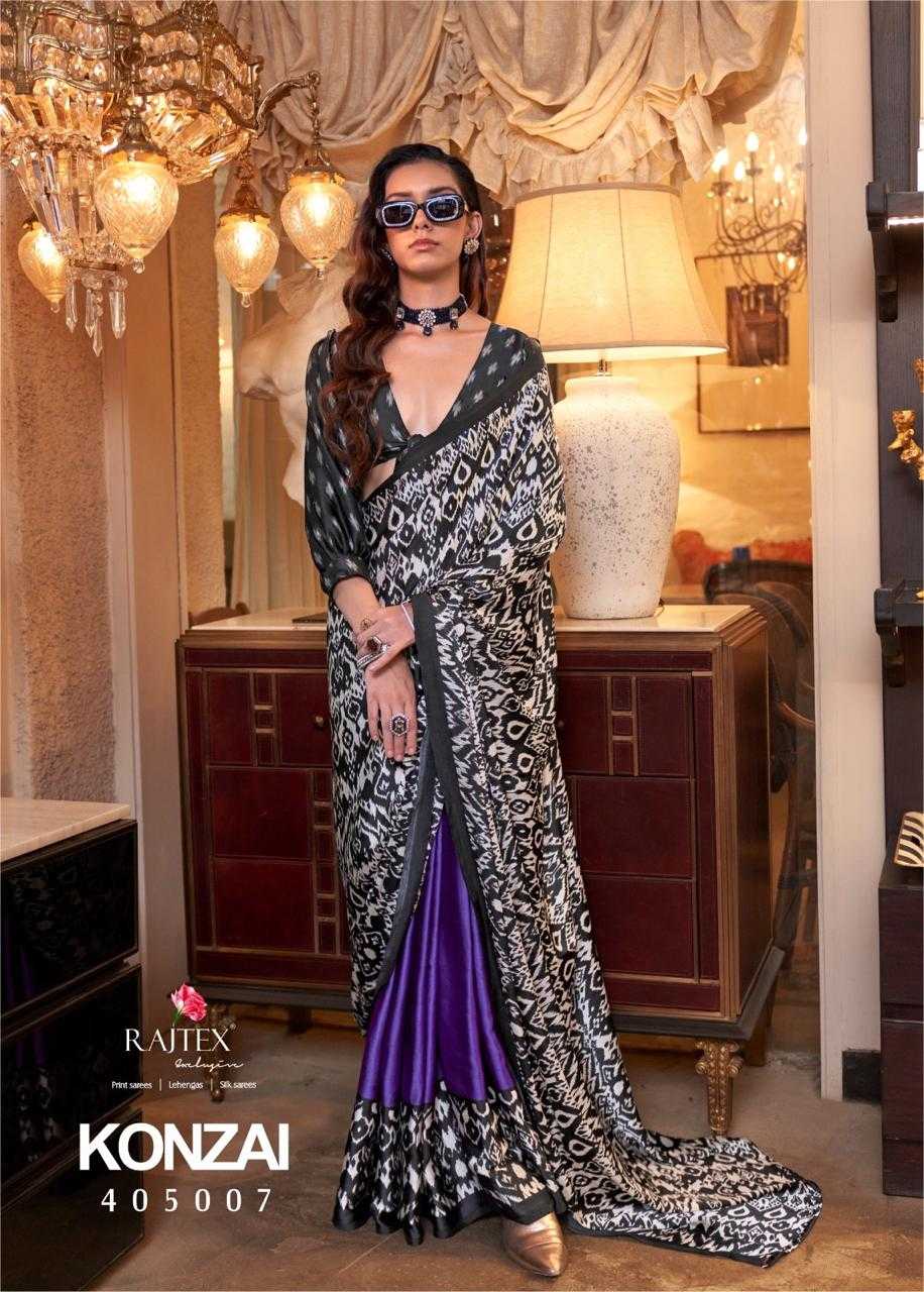 Ynf Satin KESH113 Konzai Sarees Wholesale Printed Sarees Crape Satin Sarees Satin Sarees Manufacturer