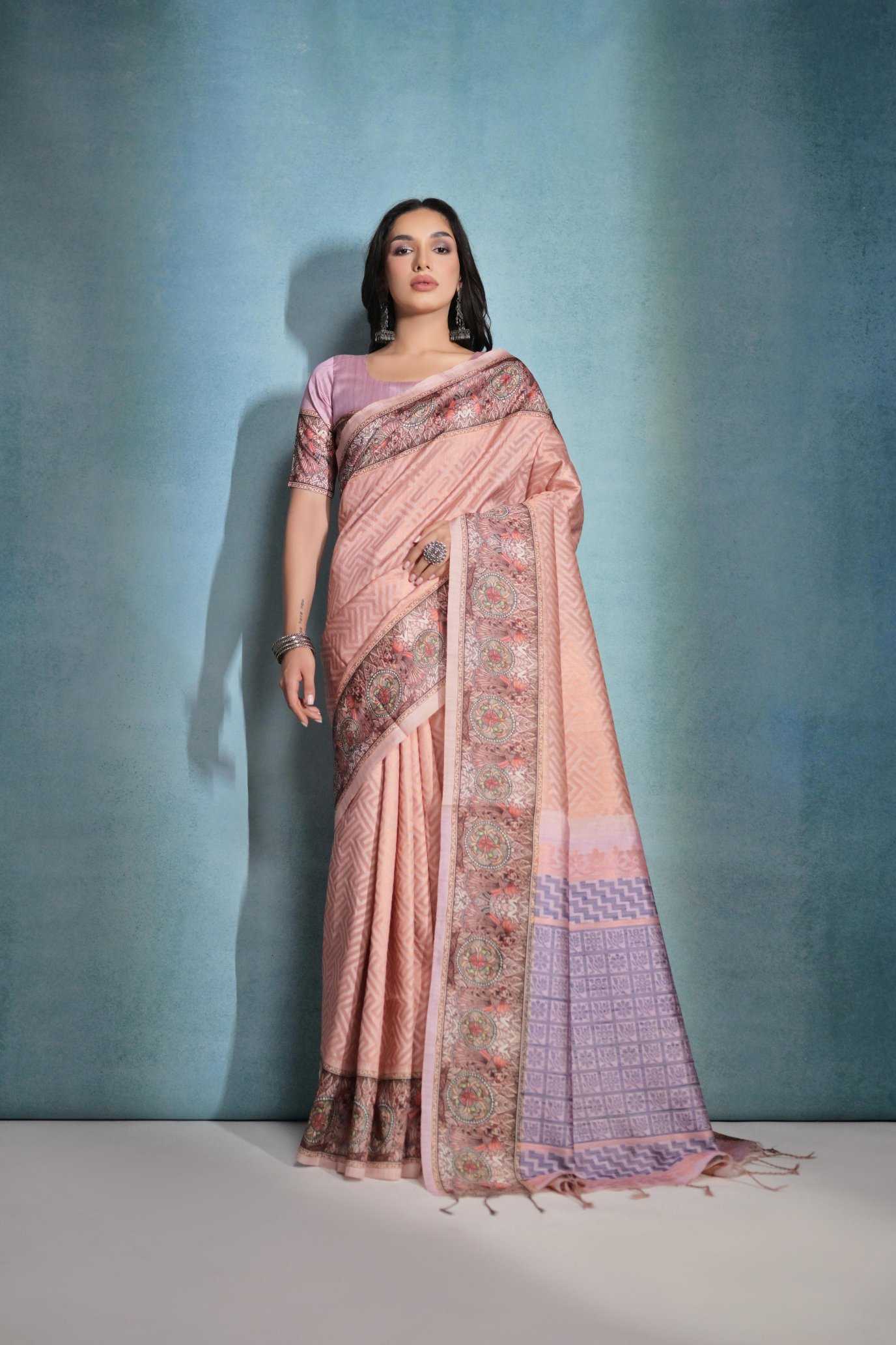 Ynf Silk Cotton KESH165 JAKI Silk Sarees Wholesale Designer Silk Sarees Cotton Silk Sarees Kalamkari Silk Sarees Manufacturer