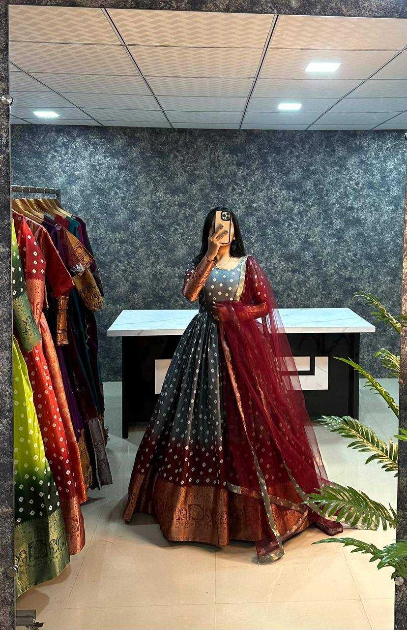 Ynf Silk KESH434 MCN71 Gowns Wholesale Designer Gowns Silk Gowns Gown With Dupatta Manufacturer