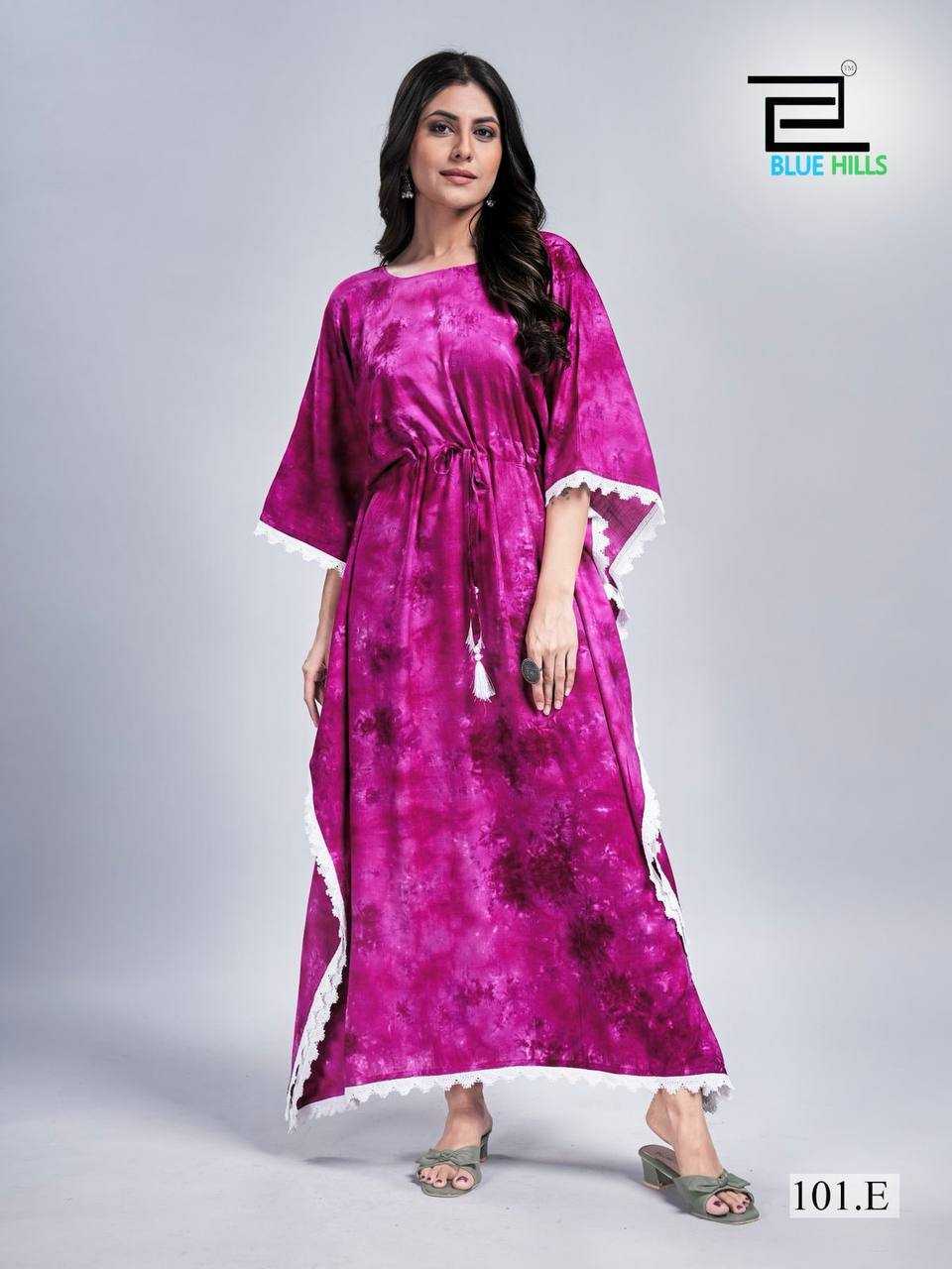 Ynf Slub Reyon RIN125 Kaftan dress vol 1 Suits & Dresses Western Wears Festive Collections Wholesale Casual Dresses Printed Dresses Kaftan Dresses Manufacturer