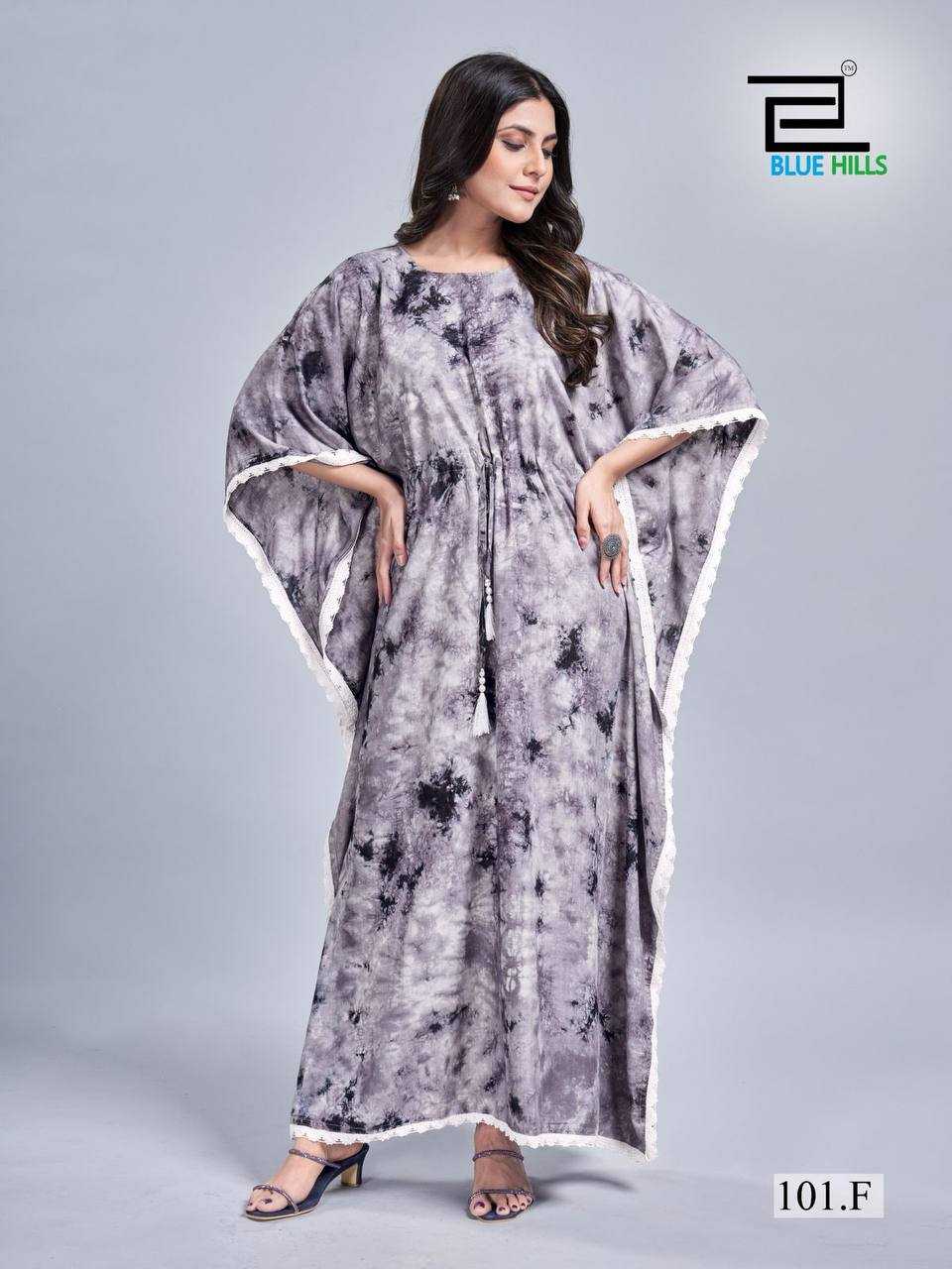 Ynf Slub Reyon RIN125 Kaftan dress vol 1 Suits & Dresses Western Wears Festive Collections Wholesale Casual Dresses Printed Dresses Kaftan Dresses Manufacturer