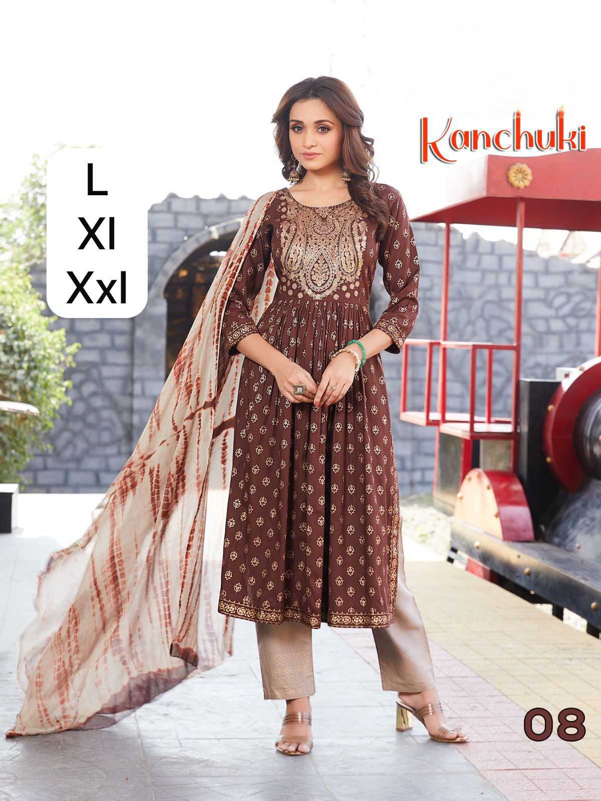 Ynf Slubby KESH175 DVF KANCHUKI Suits & Dresses Wholesale Ladies Suits Dresses Printed Dresses Manufacturer