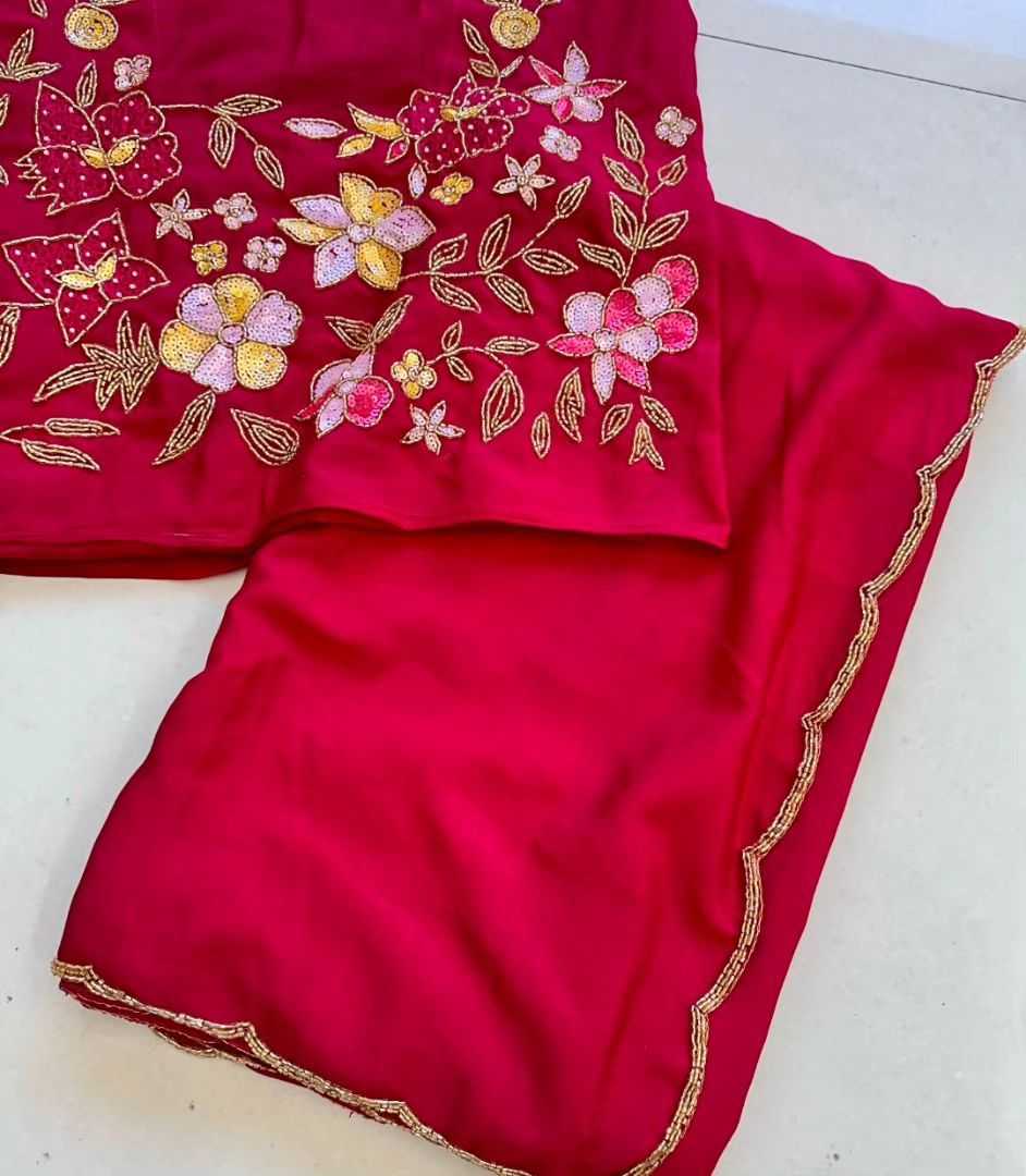 Ynf soft chinon RIN104 APE153 Sarees Wedding Collections Festive Collections Wholesale Designer Sarees Hand Work Sarees Wedding Outfits Manufacturer