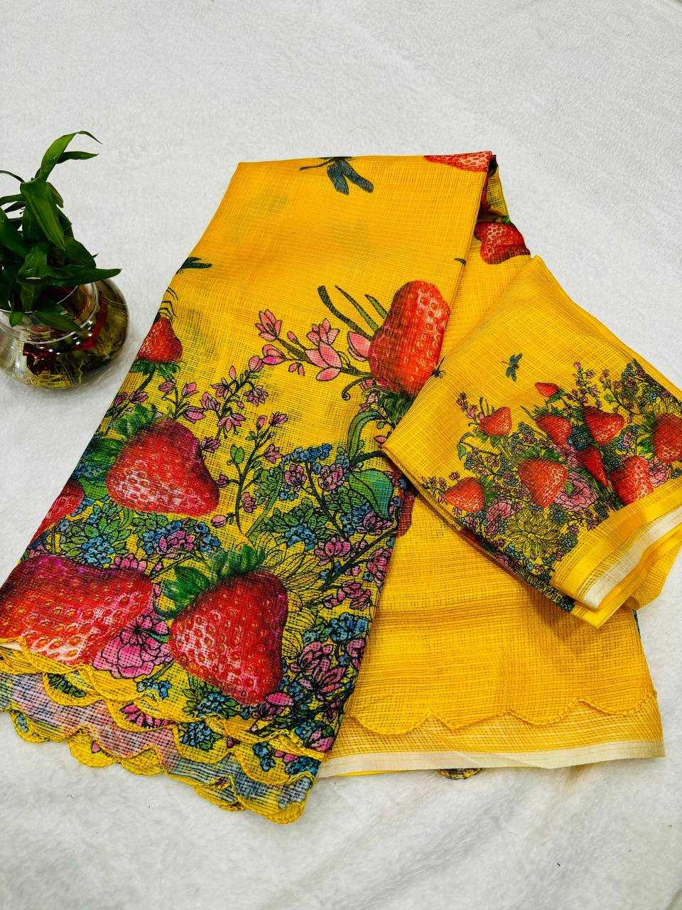 Ynf Soft Kota RIN124 Kota~ Kota Strawberry Sarees Wedding Collections Festive Collections Wholesale Fancy Sarees Printed Sarees Kota Doria Sarees Manufacturer