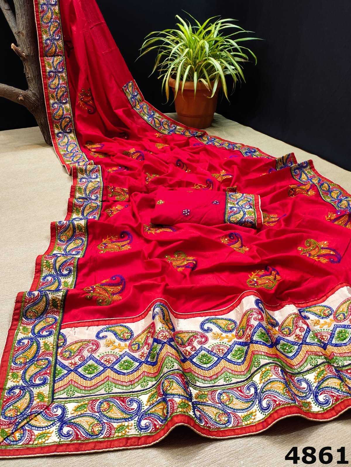 Ynf Soft Silk KESH114 4861 Silk Sarees Wholesale Soft Silk Sarees Embroidered Silk Sarees Silk Sarees With Stone Work Manufacturer