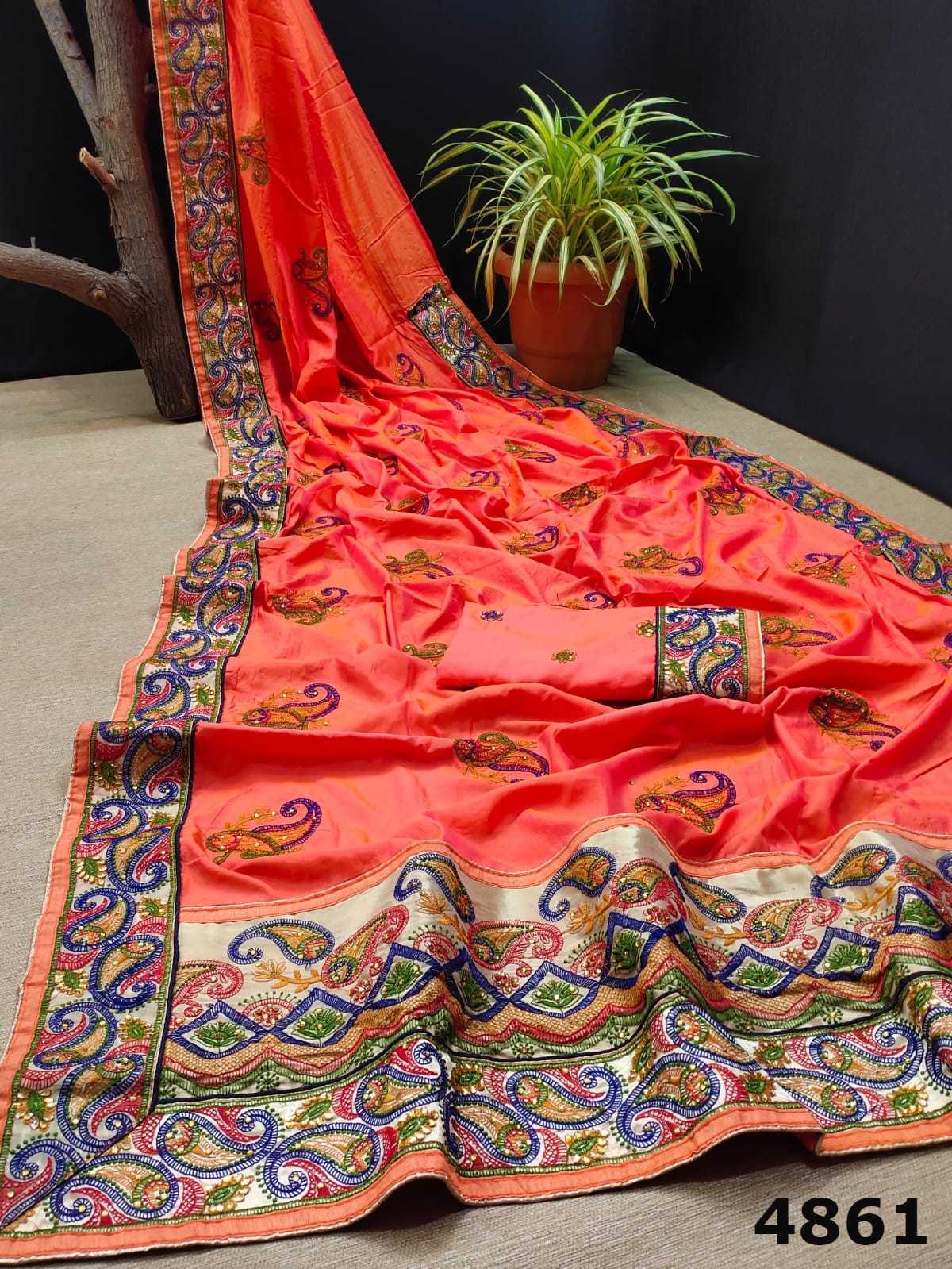 Ynf Soft Silk KESH114 4861 Silk Sarees Wholesale Soft Silk Sarees Embroidered Silk Sarees Silk Sarees With Stone Work Manufacturer