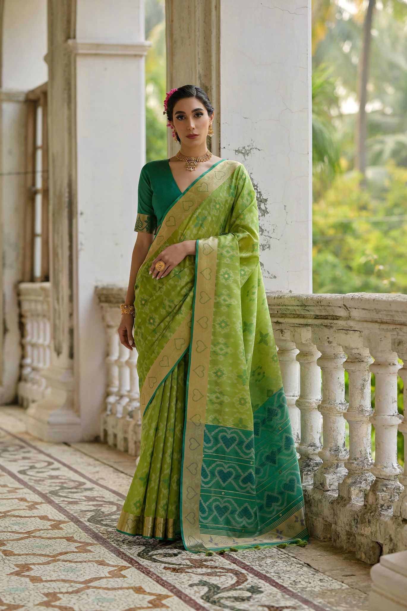 Ynf Soft Silk KESH165 SUNDARI IKKAT Silk Sarees Wholesale Soft Silk Sarees Ikkat Silk Sarees Zari Border Silk Sarees Manufacturer