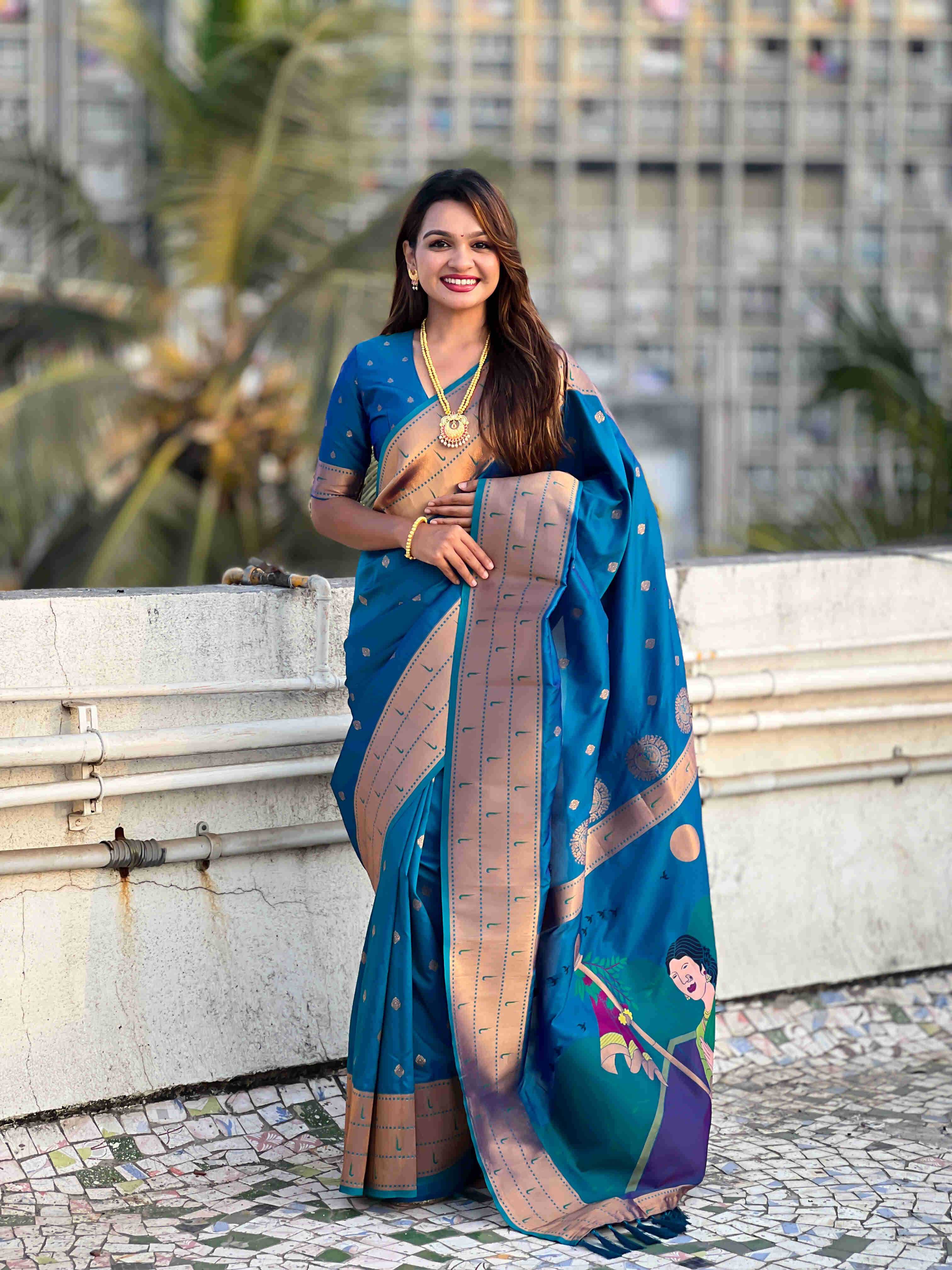 Ynf Soft Silk RIN116 GUDI PADWA Silk Sarees Wedding Collections Festive Collections Wholesale Paithani Sarees Soft Silk Sarees Designer Silk Sarees Manufacturer