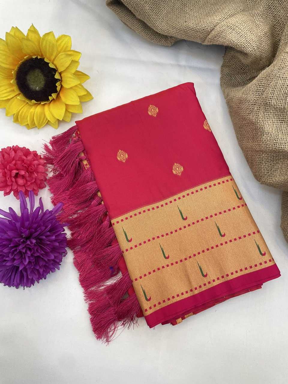 Ynf Soft Silk RIN116 REW70 Silk Sarees Wholesale Paithani Sarees Soft Silk Sarees Brocade Sarees Manufacturer