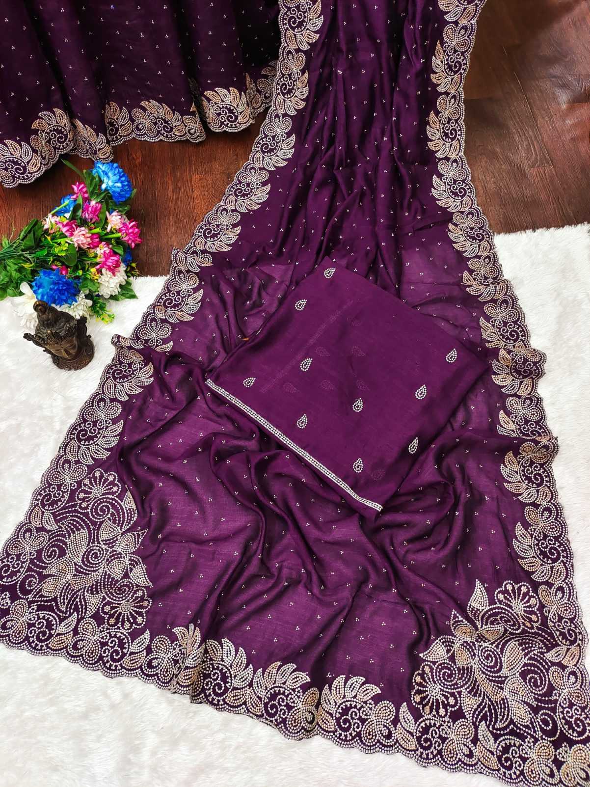 Ynf Soft Silk RIN118 RGK01 Sarees Wedding Collections Festive Collections Wholesale Embroidered Sarees Swarovski Sarees Silk Sarees Manufacturer