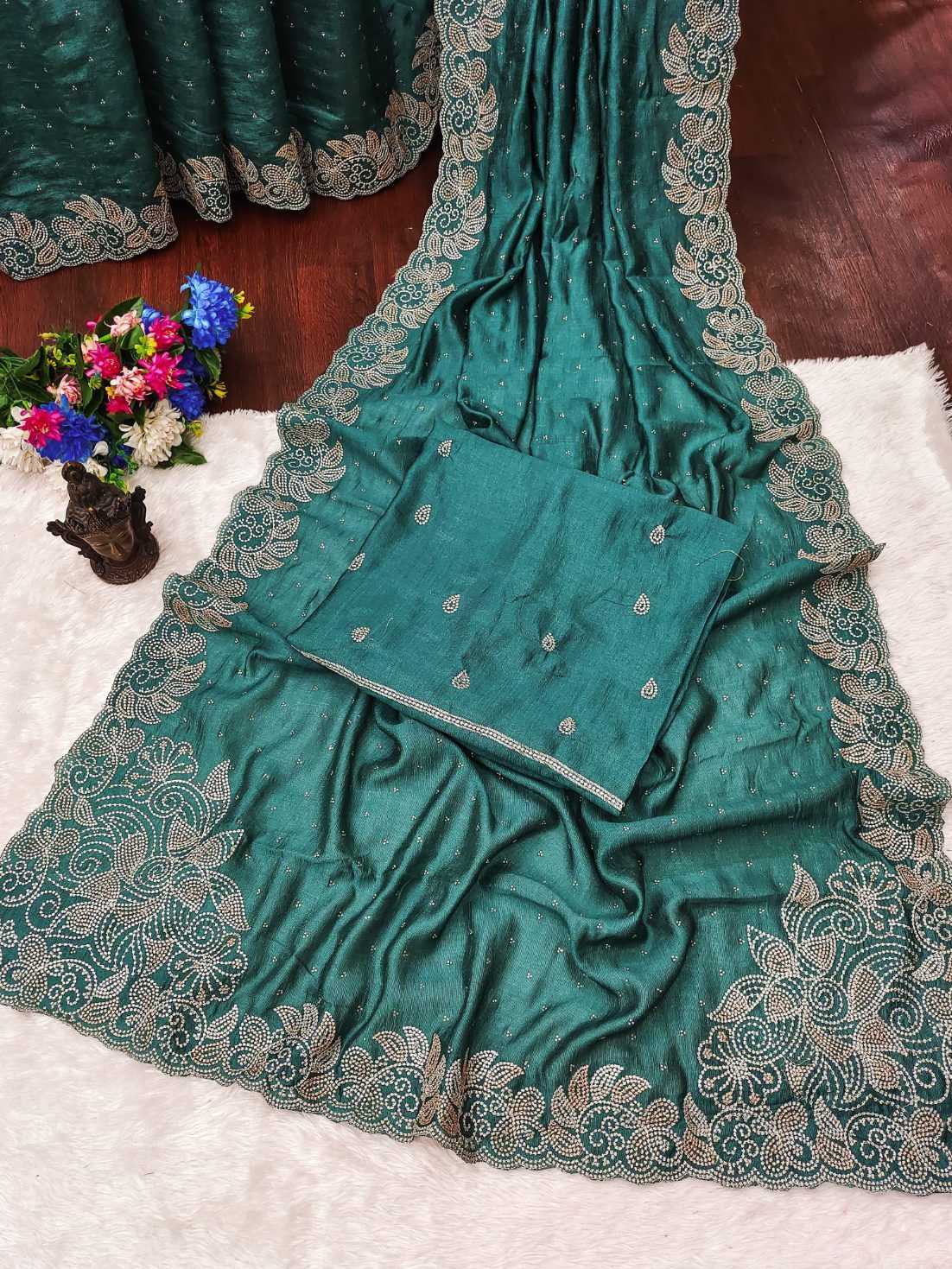 Ynf Soft Silk RIN118 RGK01 Sarees Wedding Collections Festive Collections Wholesale Embroidered Sarees Swarovski Sarees Silk Sarees Manufacturer