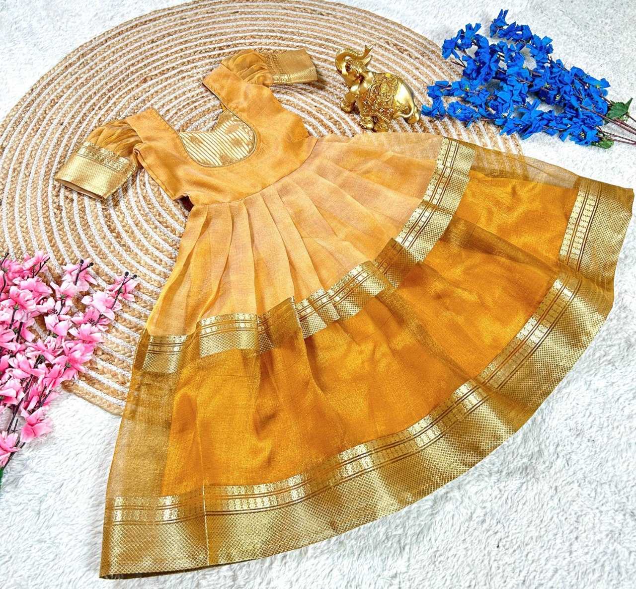 Ynf Tissue Silk KESH109 RRKT03 Gowns Kids Wear Wholesale Kids Gown Kids Frocks Kids Sharara Manufacturer