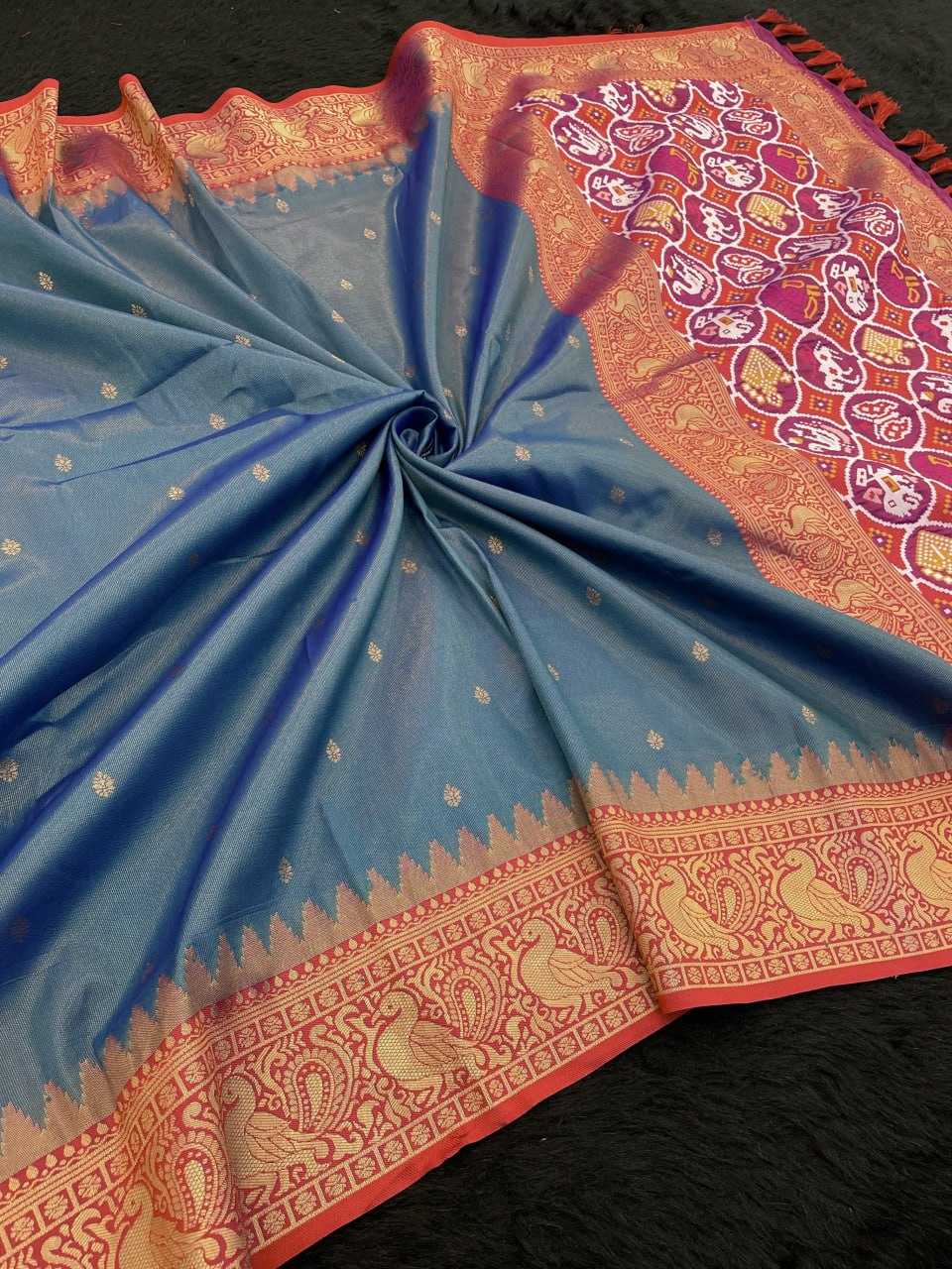 Ynf Tissue Silk RIN116 TISSUE PATOLA Silk Sarees Wholesale Kanjeevaram Sarees Brocade Sarees Zari Border Silk Sarees Manufacturer