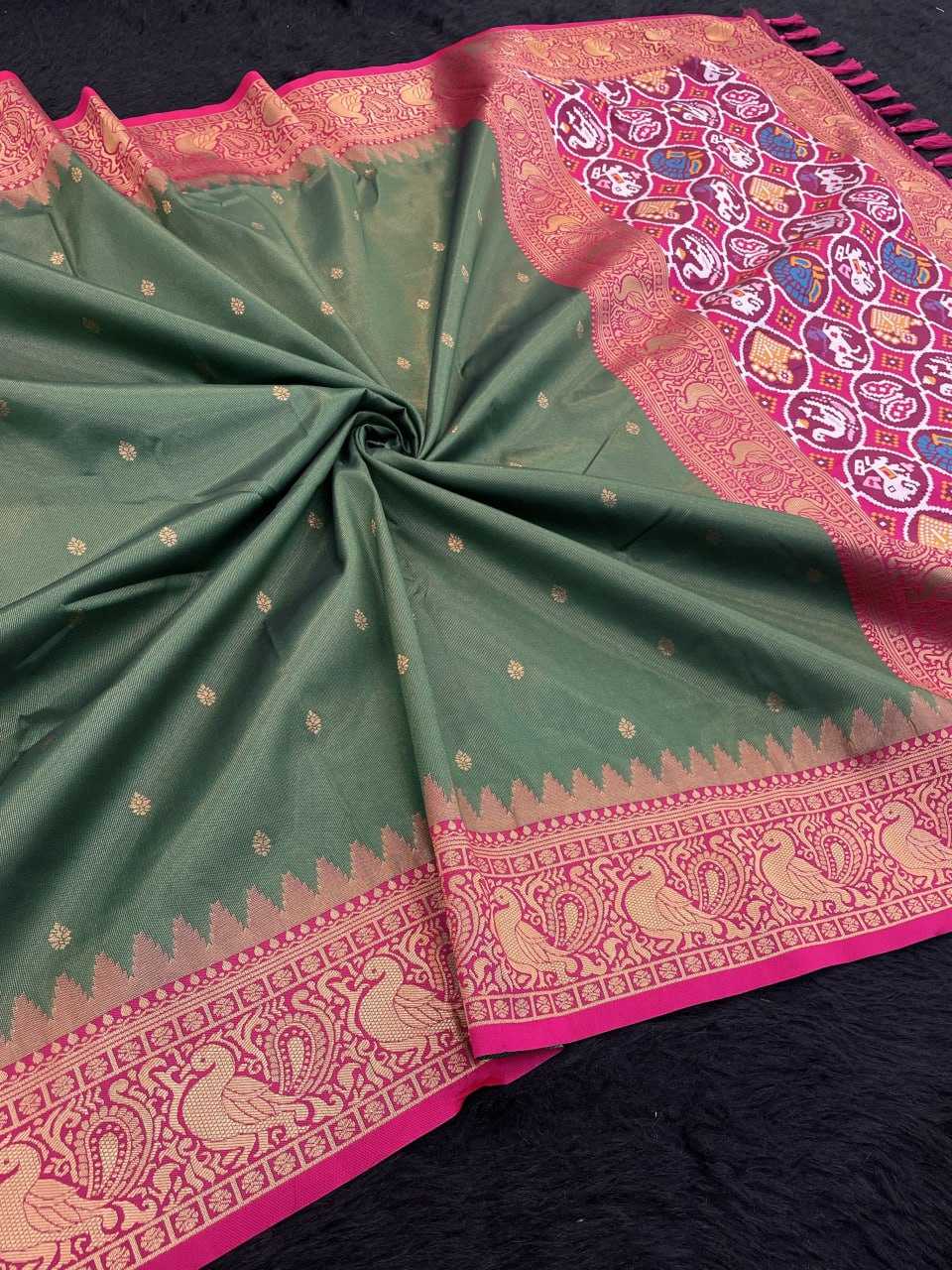 Ynf Tissue Silk RIN116 TISSUE PATOLA Silk Sarees Wholesale Kanjeevaram Sarees Brocade Sarees Zari Border Silk Sarees Manufacturer