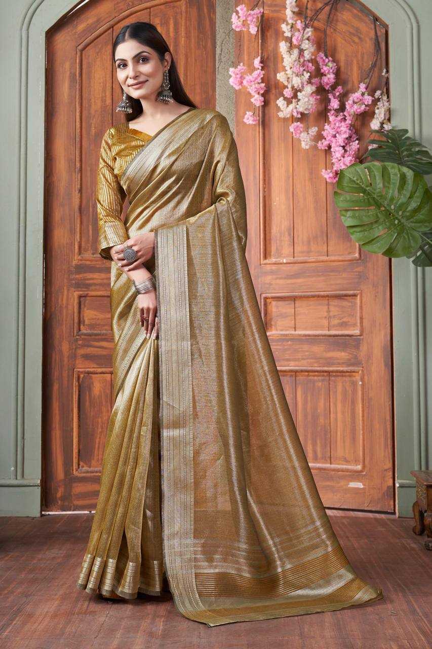 Ynf Tissue Silk RIN170 RUD01 Sarees Wholesale Tissue Silk Saree Jacquard Saree Sarees With Blouse Manufacturer