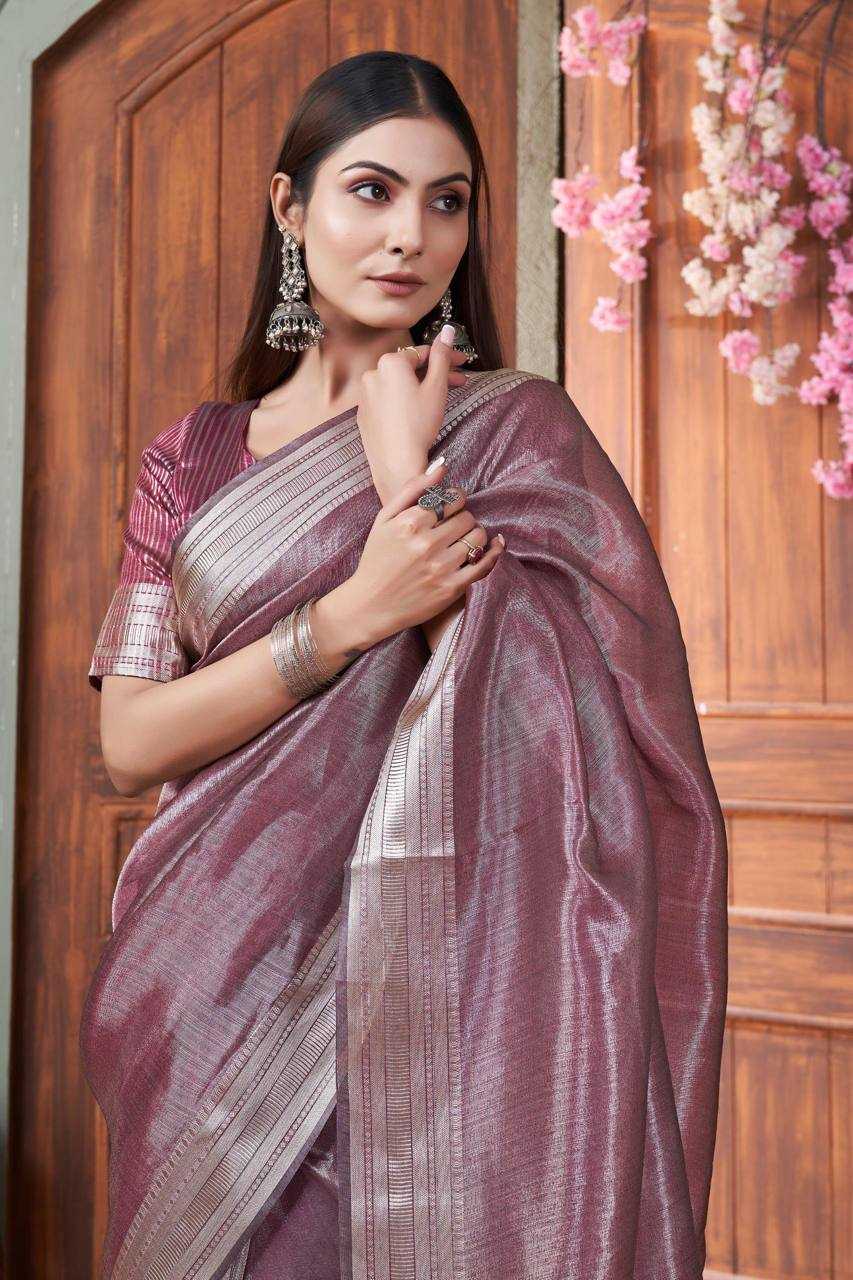 Ynf Tissue Silk RIN170 RUD01 Sarees Wholesale Tissue Silk Saree Jacquard Saree Sarees With Blouse Manufacturer