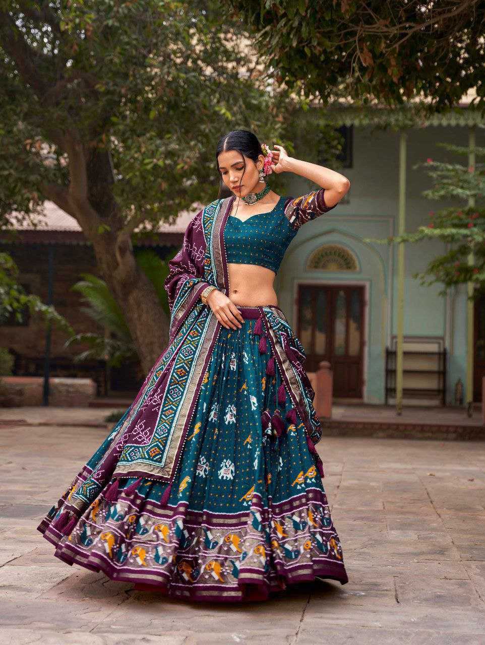 Ynf Tussar Silk KESH187 Panchi Lehengas Wedding Collections Festive Collections Wholesale Fancy Lehenga Wedding Lehenga Printed Lehenga Manufacturer