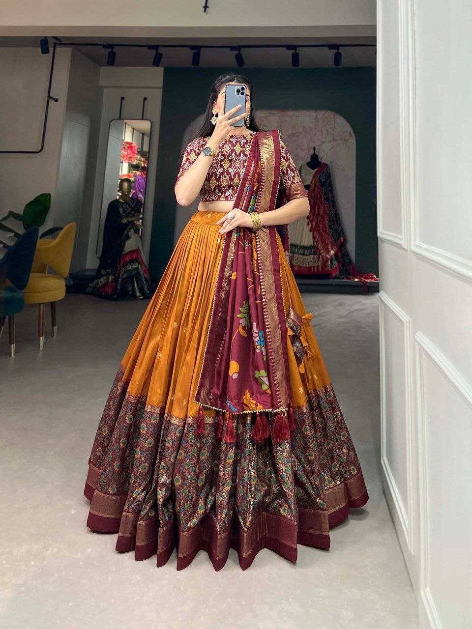 Ynf Tussar Silk KESH243 Fuldi Lehengas Wholesale Silk Lehenga Wedding Lehenga Chaniya Choli Manufacturer