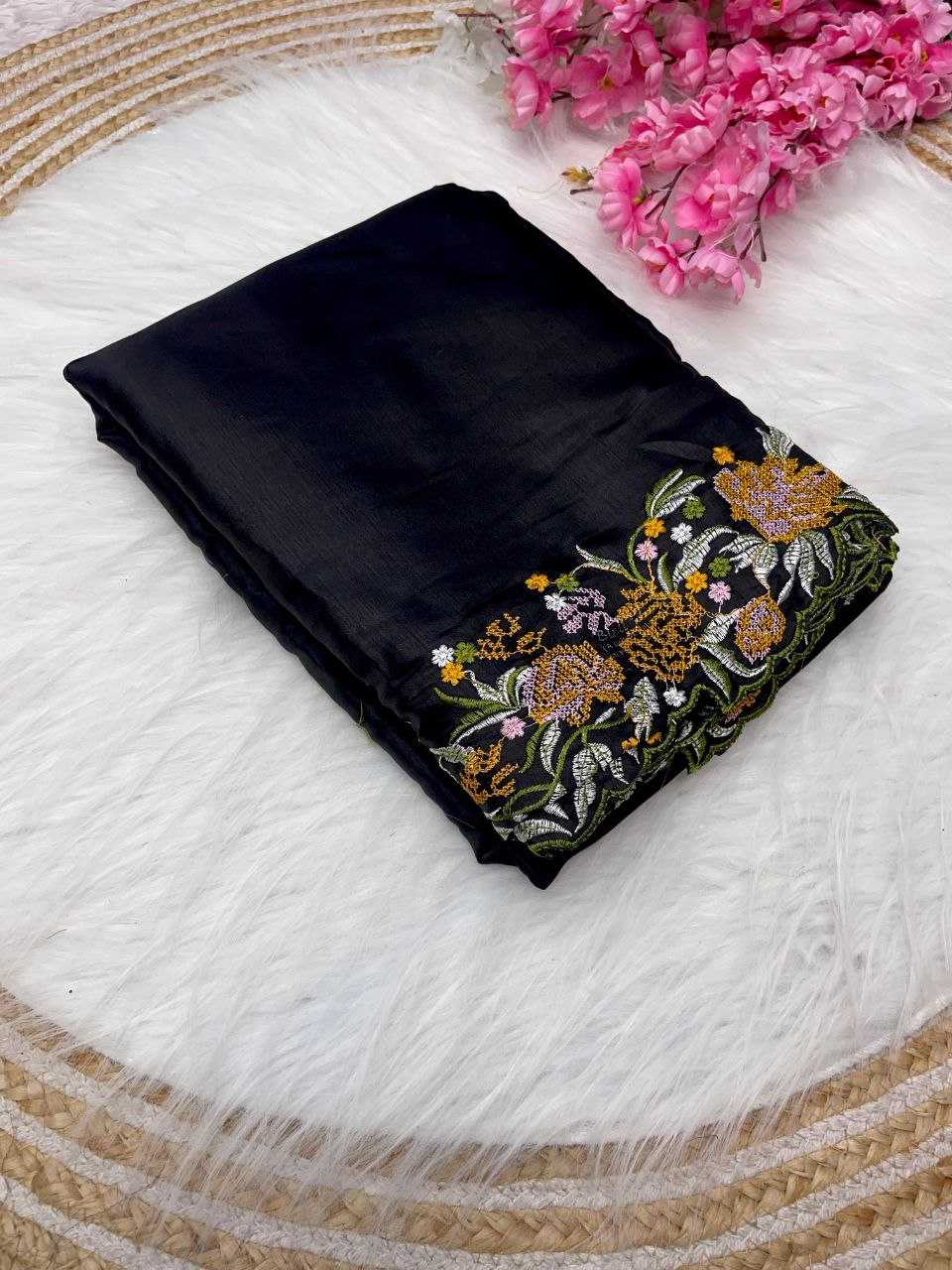 Ynf Tussar Silk RIN143 370 Sarees Diwali Collections Festive Collections Wholesale Embroidered Sarees Viscose Saree Tussar Sarees Manufacturer