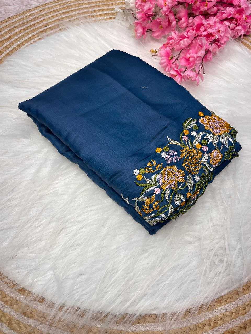 Ynf Tussar Silk RIN143 370 Sarees Diwali Collections Festive Collections Wholesale Embroidered Sarees Viscose Saree Tussar Sarees Manufacturer