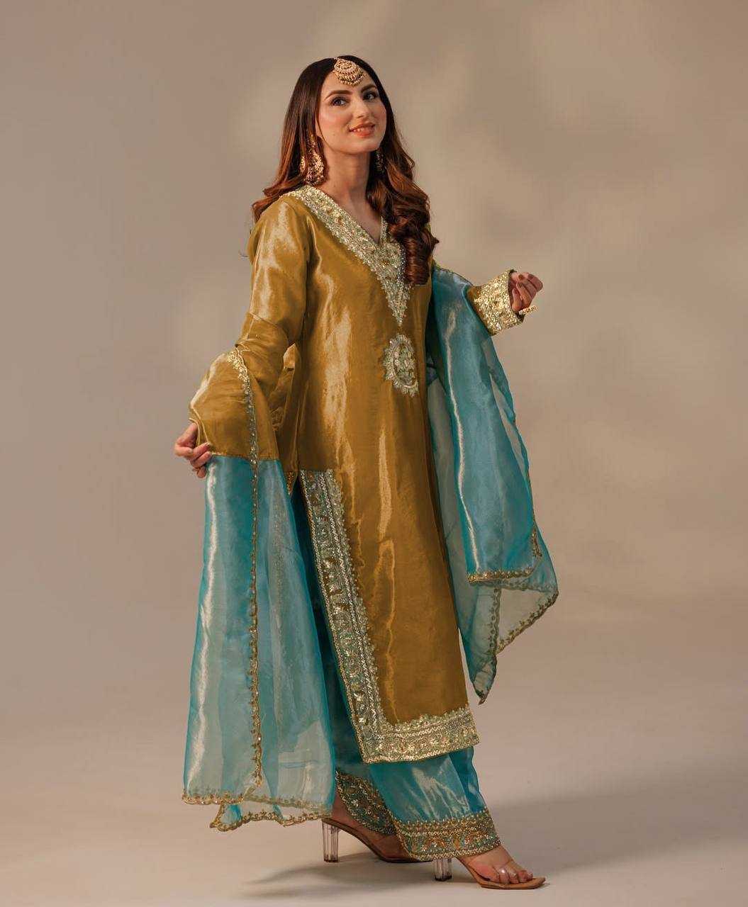 Ynf Twill Net KESH159 1323 Suits & Dresses Islamic Clothing Wedding Collections Wholesale Embroidery Suits Palazzo Suit Net Suit Manufacturer