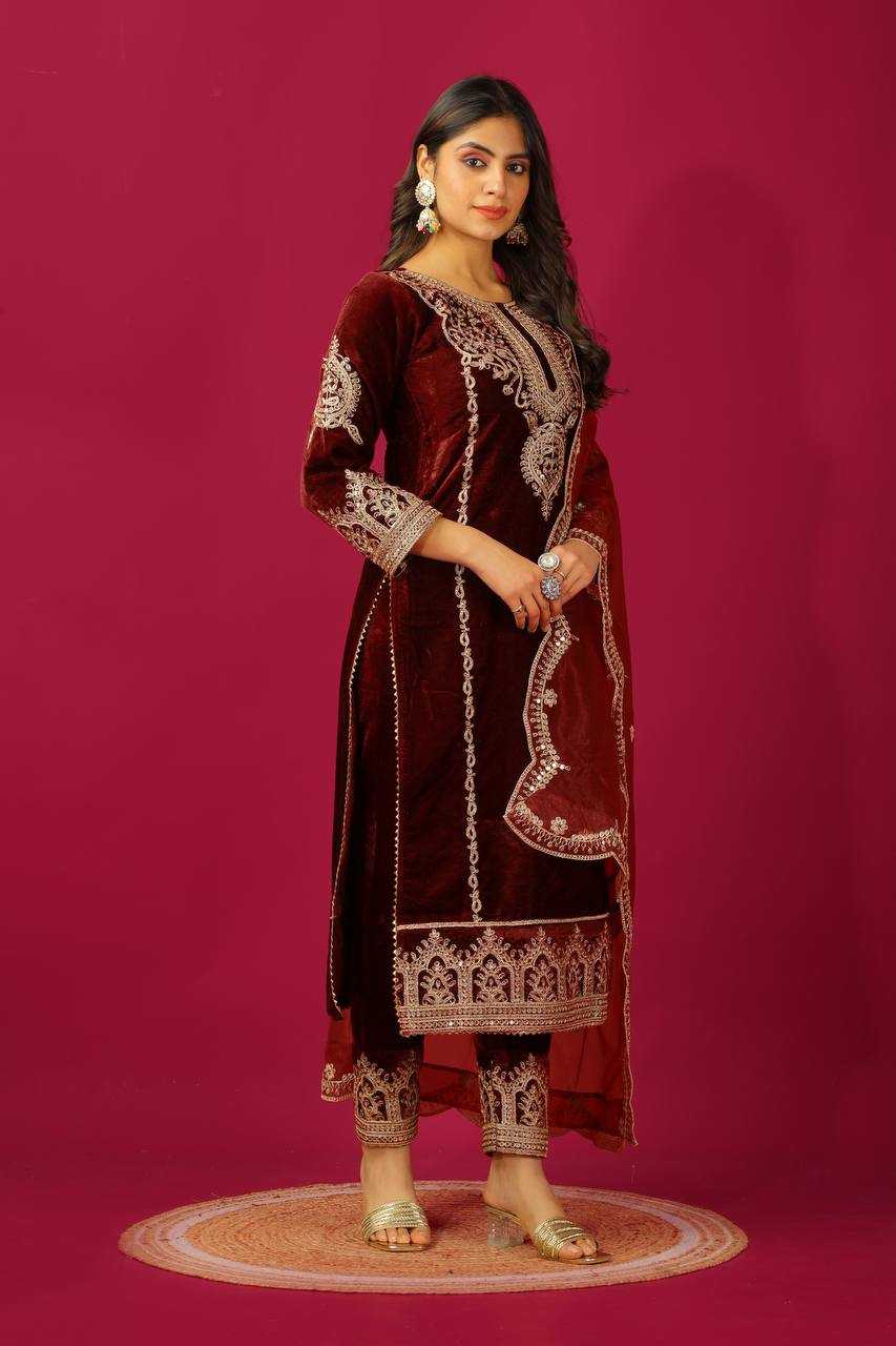 Ynf Velvet KESH128 5003 Suits & Dresses Islamic Clothing Wedding Collections Wholesale Pakistani Suits Embroidery Suits Party wear suits Manufacturer